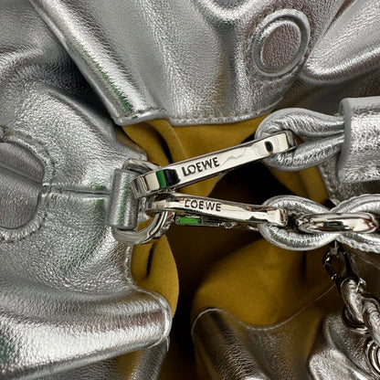 Flamenco Purse Medium Metallic Silver