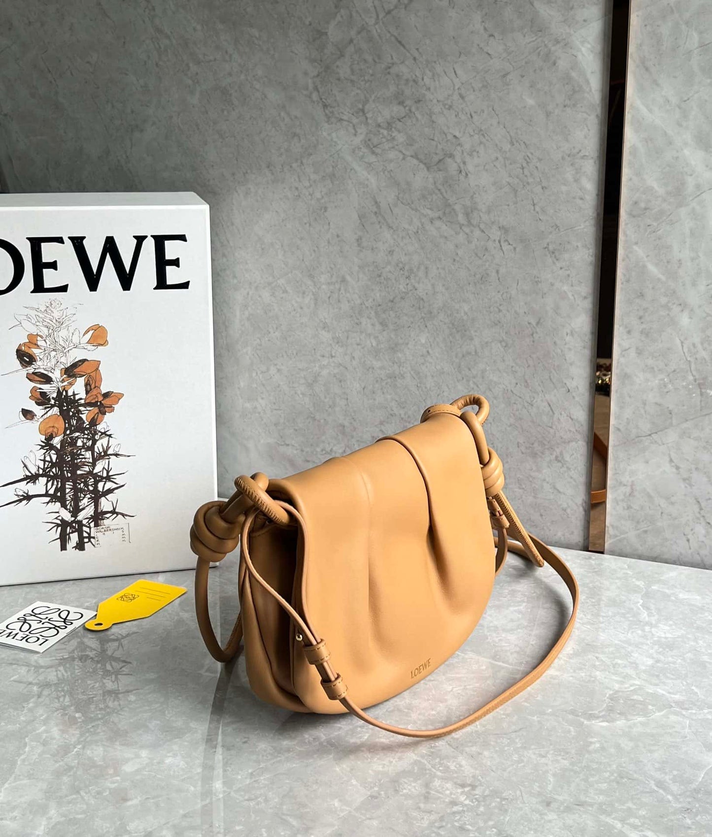 LOEWE Paseo Satchel Bag Camel