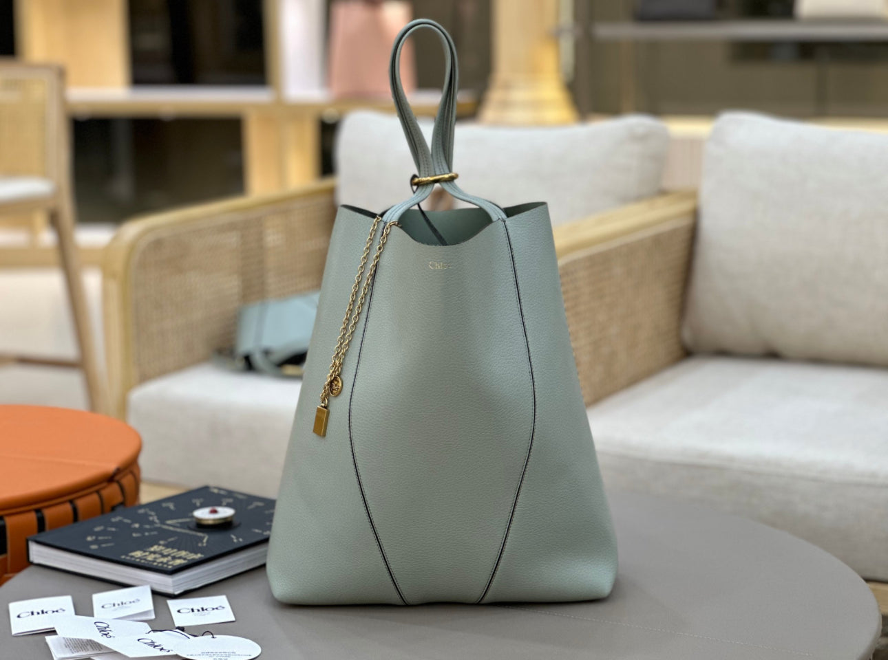 Spin Tote Bag Sea Green