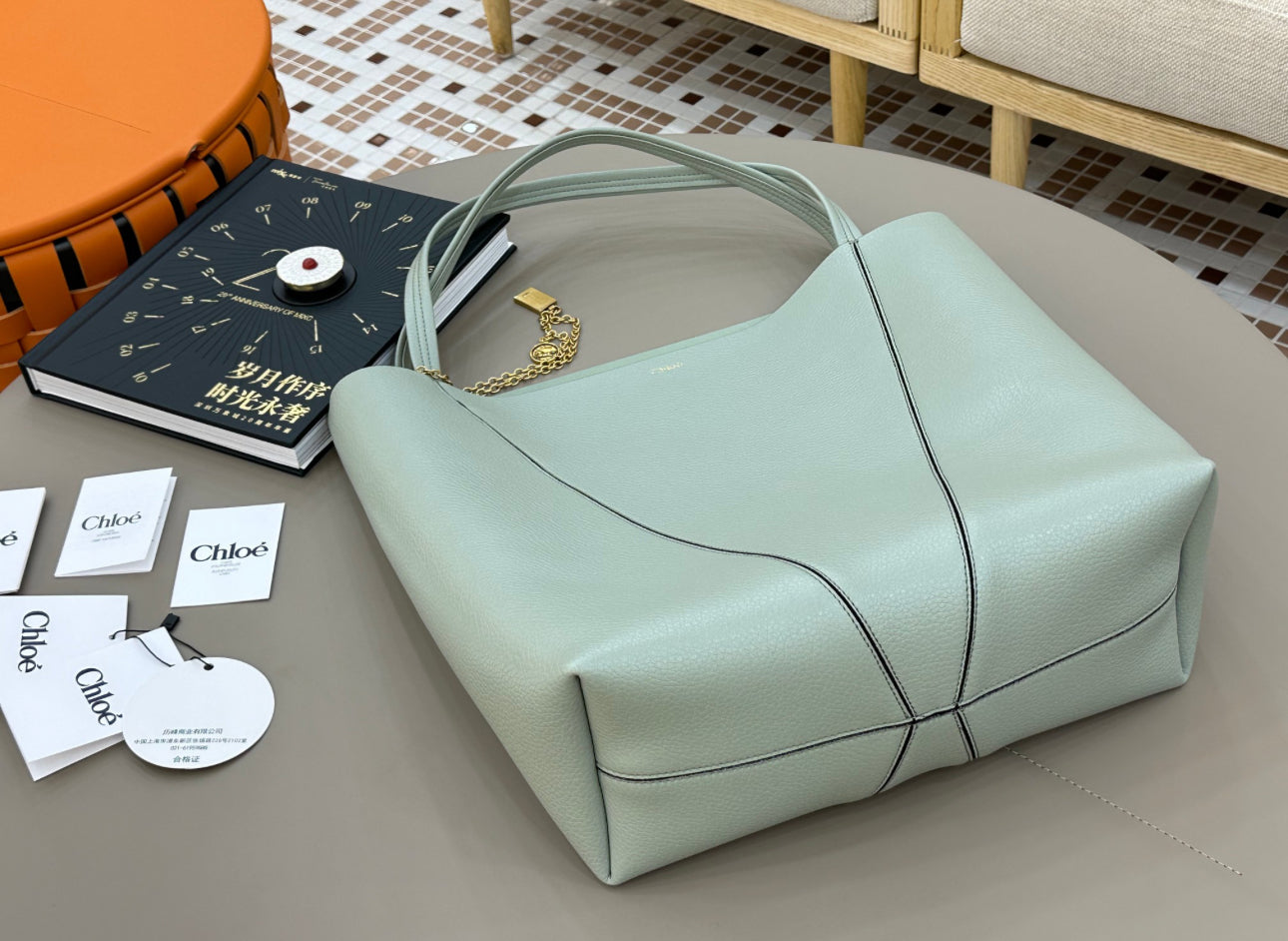 Spin Tote Bag Sea Green