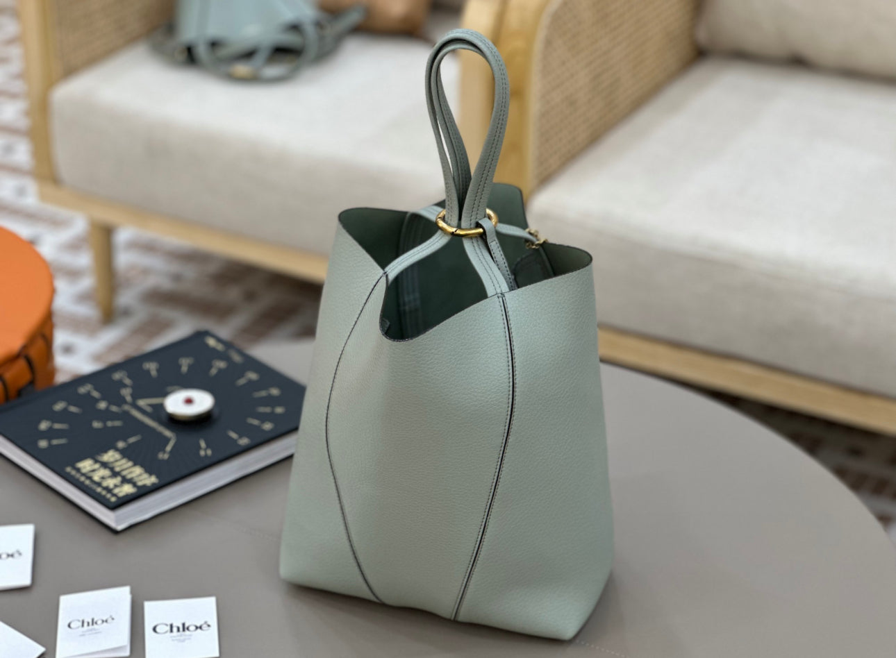 Spin Tote Bag Sea Green