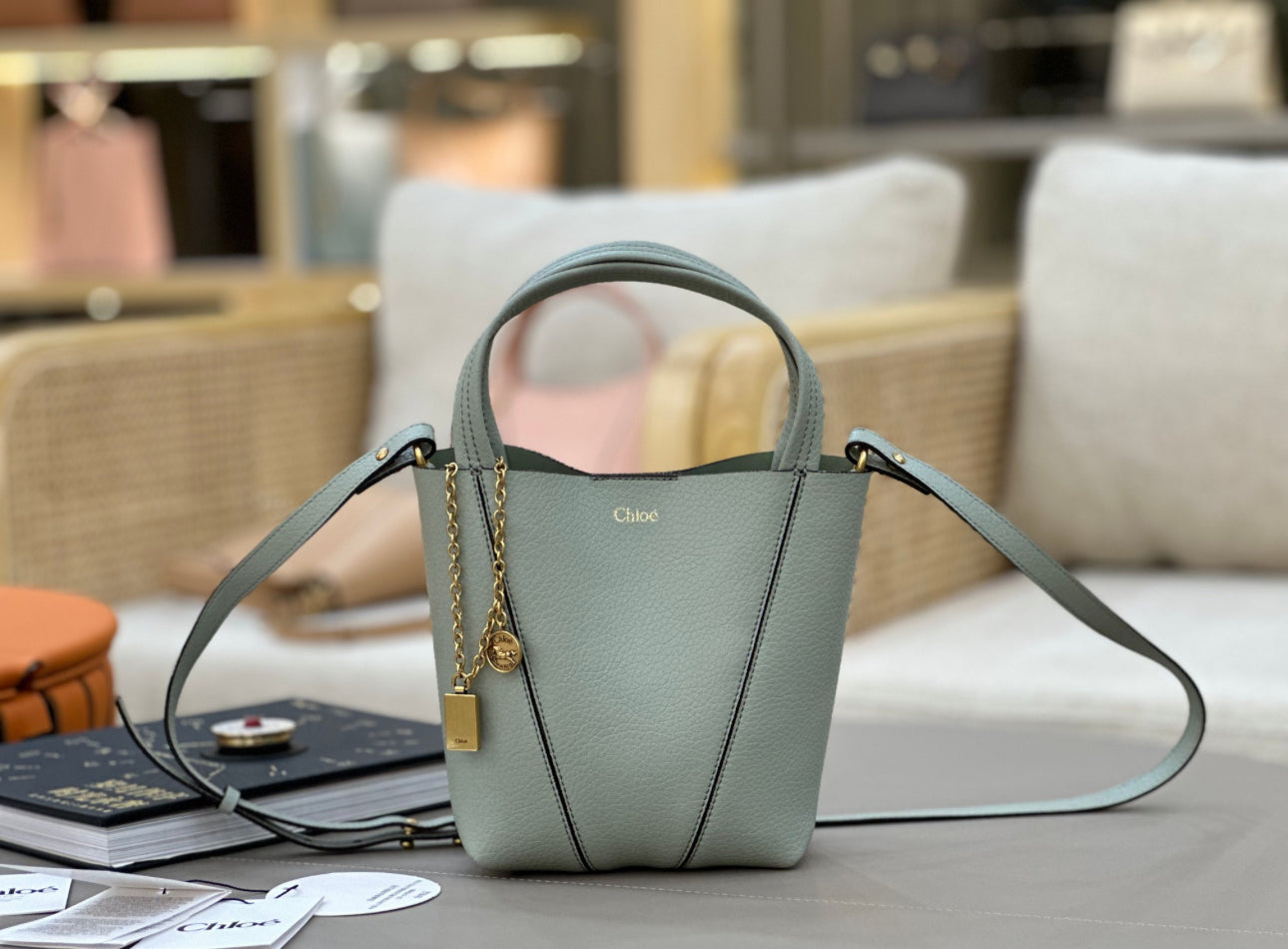 Spin Tote Bag Sea Green