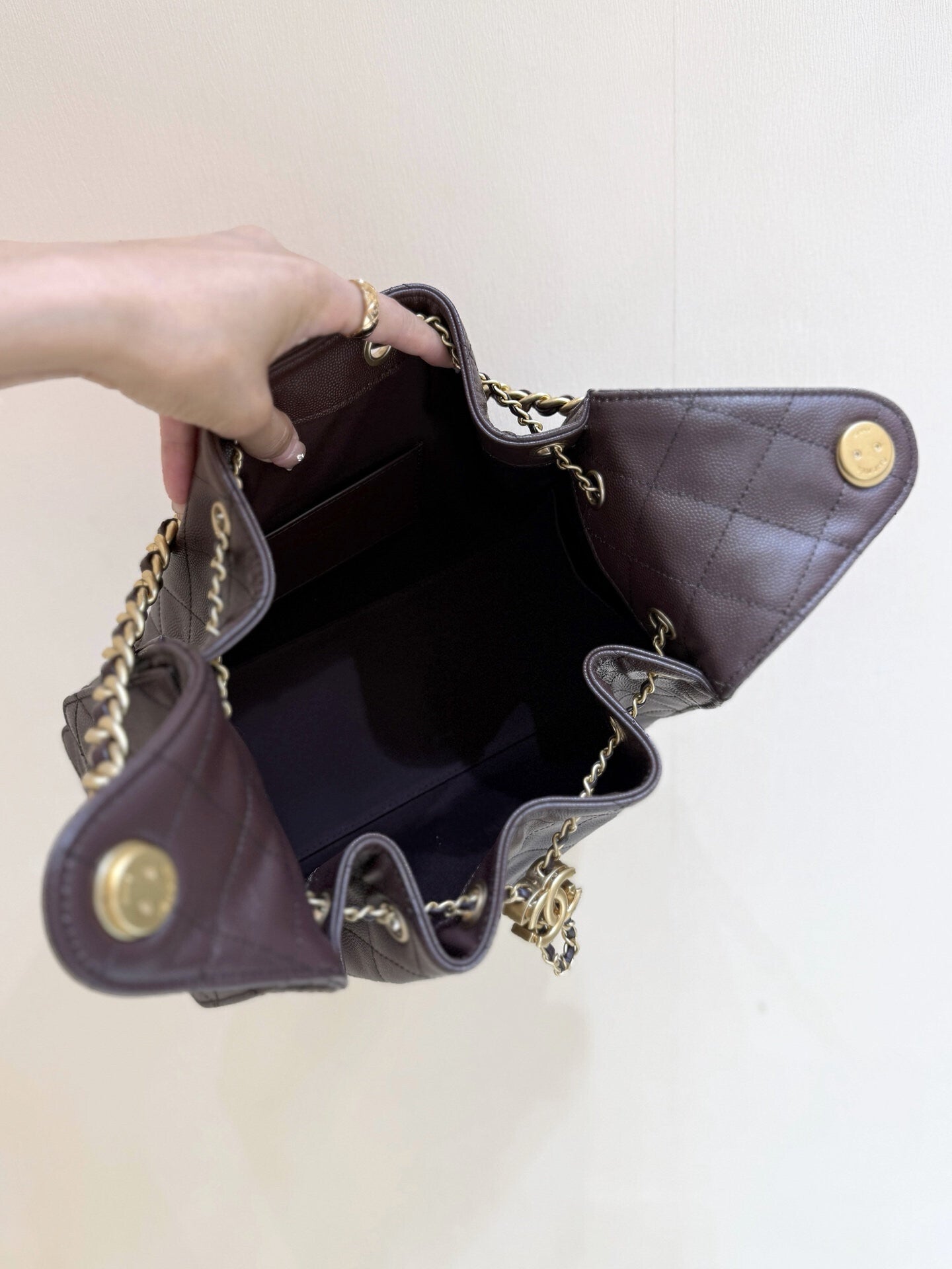 CC 25 Small Hobo Bag Chocolate Burgundy