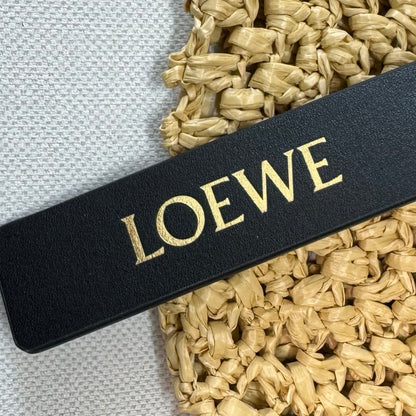 Ibiza Leather-Trimmed Woven Raffia Tote Bag