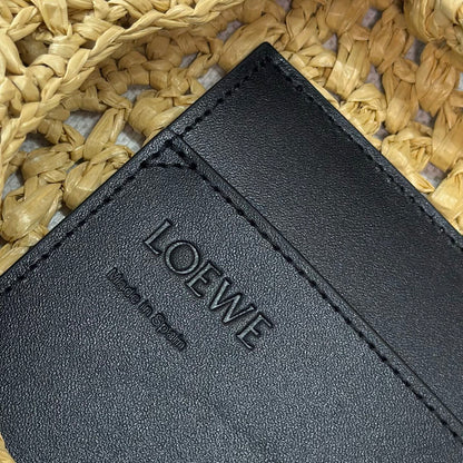 Ibiza Leather-Trimmed Woven Raffia Tote Bag