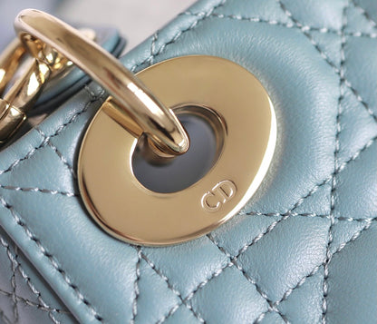 Lady D Blue Bag Lambskin Small