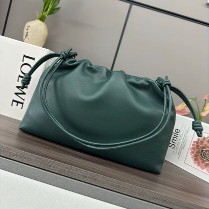 Flamenco Purse Large Deerskin Green