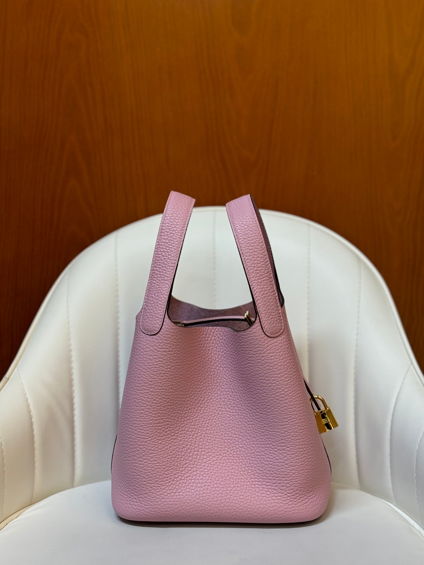 H Picotin Lock Bag Pink Bubble Gum