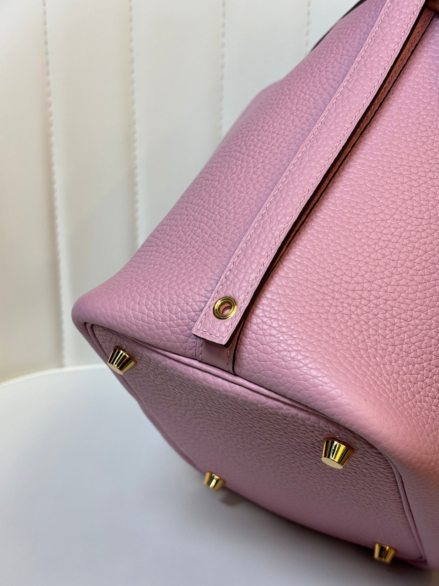 H Picotin Lock Bag Pink Bubble Gum