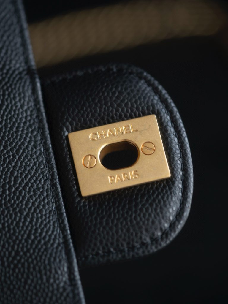 CC 24K Classic Small Handle Flap Bag Black