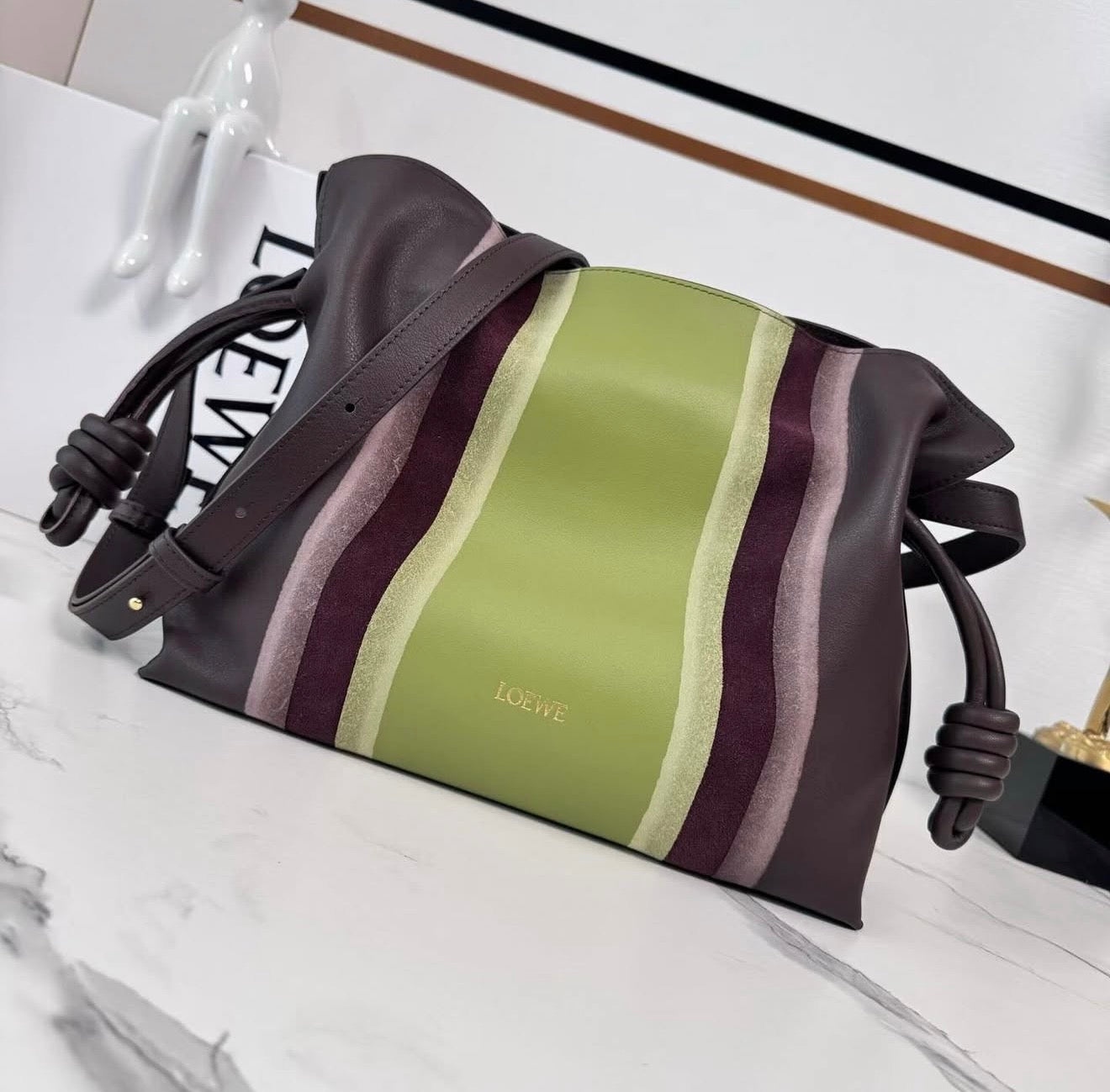 Flamenco Purse Landscape Medium Bag Chocolate/Moss