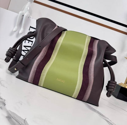 Flamenco Purse Landscape Medium Bag Chocolate/Moss