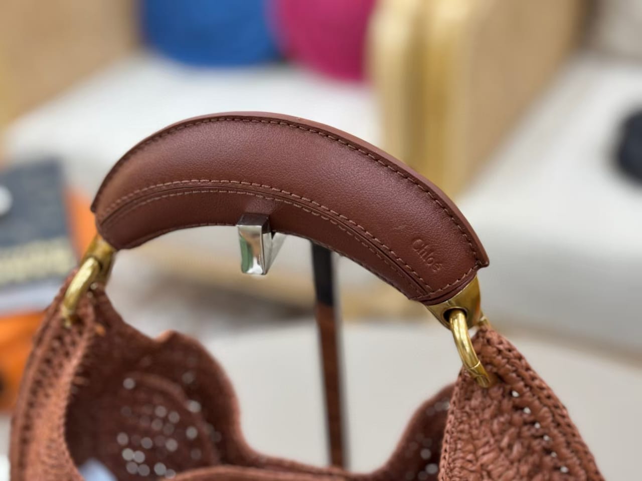 Banana Summer Boho Bag in Raffia Clay Brown