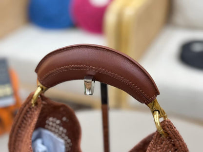 Banana Summer Boho Bag in Raffia Clay Brown