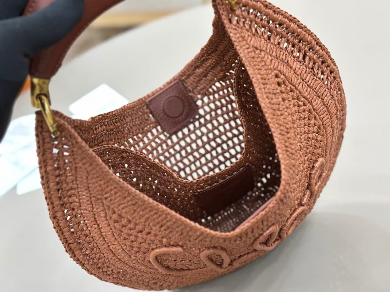 Banana Summer Boho Bag in Raffia Clay Brown