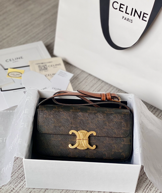 Shoulder Bag In Triomphe Canvas And Calfskin