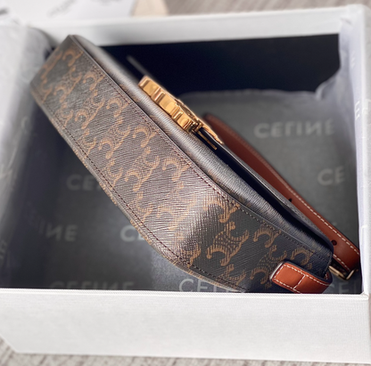 Shoulder Bag In Triomphe Canvas And Calfskin