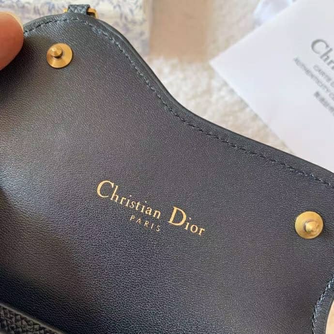 D Saddle Lotus Wallet Black