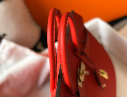 H Togo Leather Red