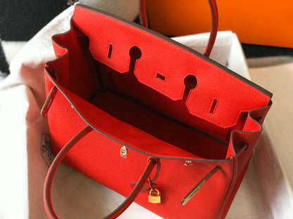 H Togo Leather Red