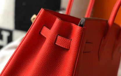H Togo Leather Red