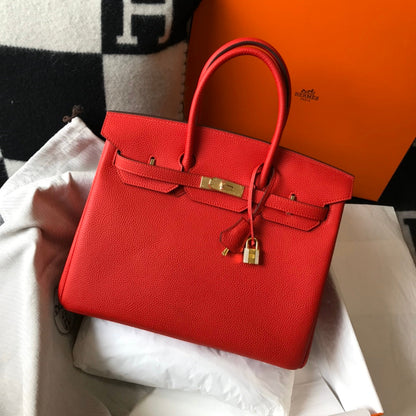 H Togo Leather Red