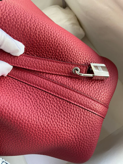 H Picotin Lock Bag Burgundy