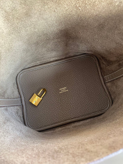 H Picotin Lock Bag Etoupe