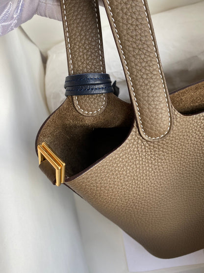 H Picotin Lock Bag Etoupe