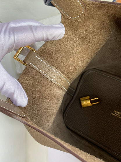 H Picotin Lock Bag Etoupe