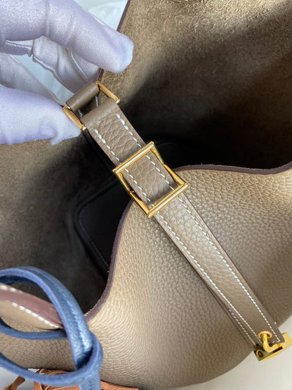 H Picotin Lock Bag Etoupe