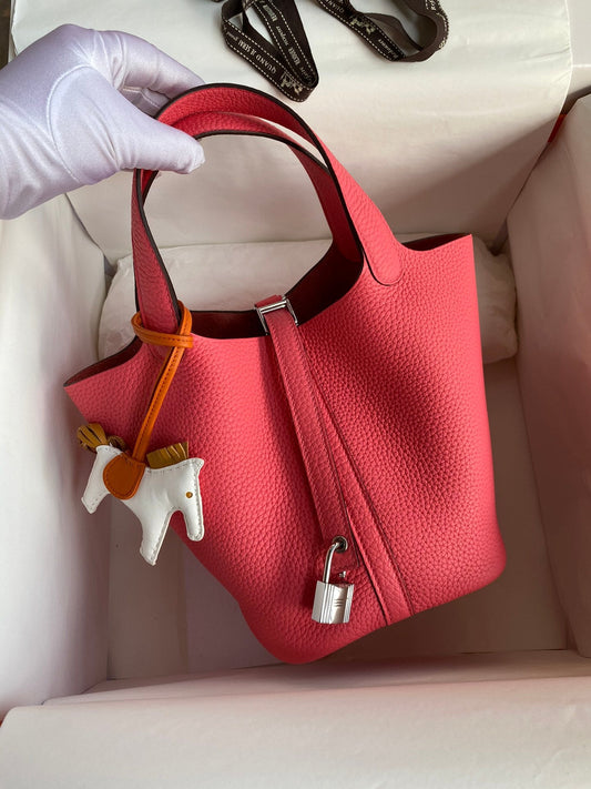 H Picotin Lock Bag Rose Pink
