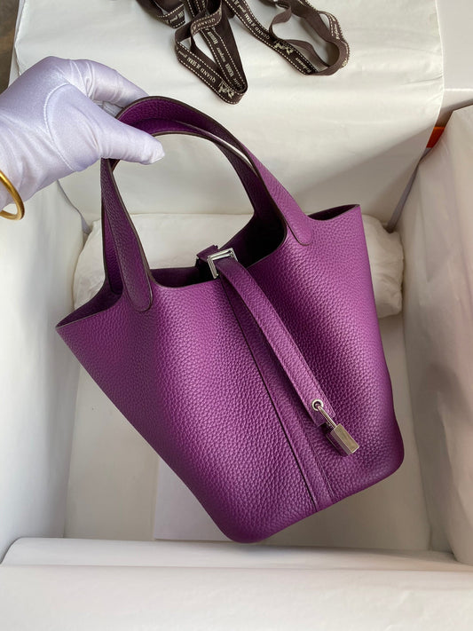 H Picotin Lock Bag Purple
