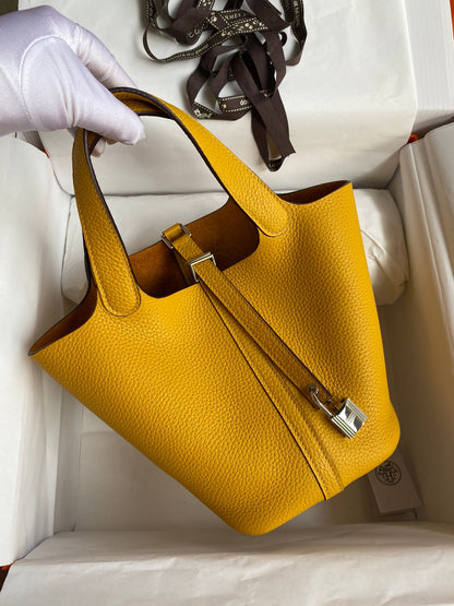 H Picotin Lock Bag Yellow