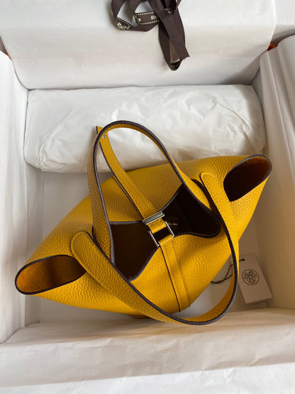 H Picotin Lock Bag Yellow
