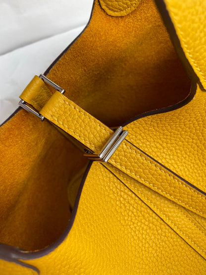 H Picotin Lock Bag Yellow