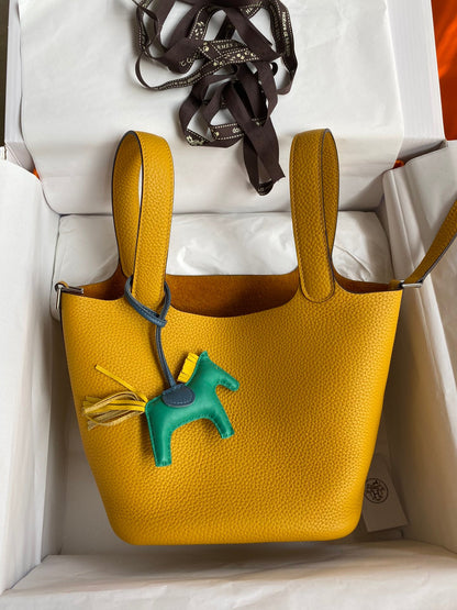 H Picotin Lock Bag Yellow