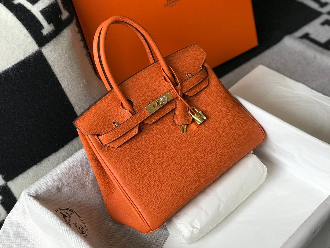 Birkin Togo Leather Orange