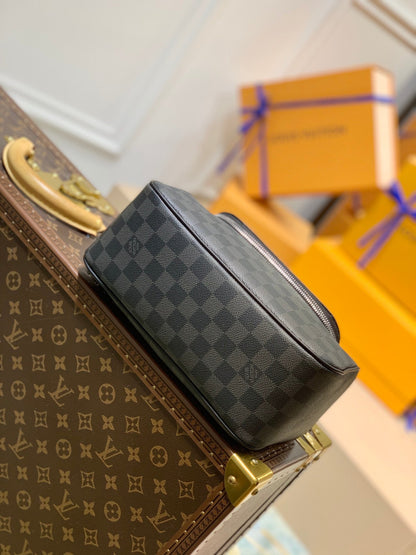 LV Toiletry Pouch Damier Graphite