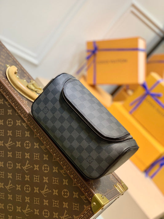 LV Toiletry Pouch Damier Graphite