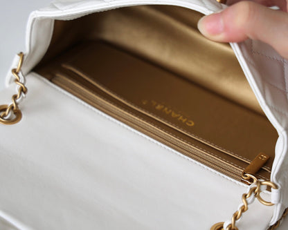 CC Classic Mini Flap Bag White
