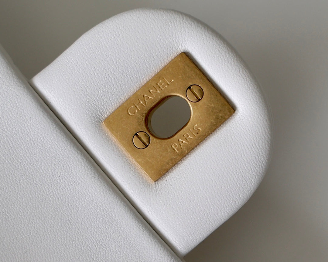 CC Classic Mini Flap Bag White