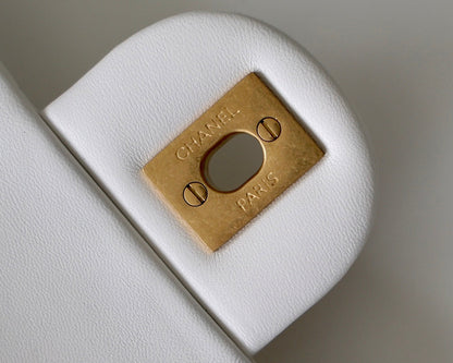 CC Classic Mini Flap Bag White