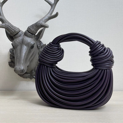 BV Double Knot Leather Bag Purple