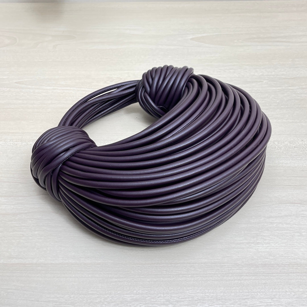 BV Double Knot Leather Bag Purple