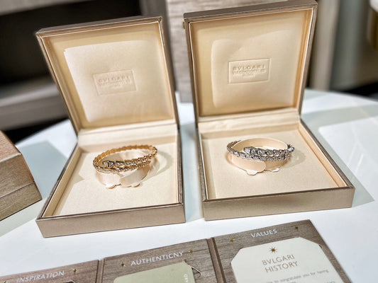 BULGARI Serpenti Viper 18kt Gold Bracelet with Pavé Diamonds