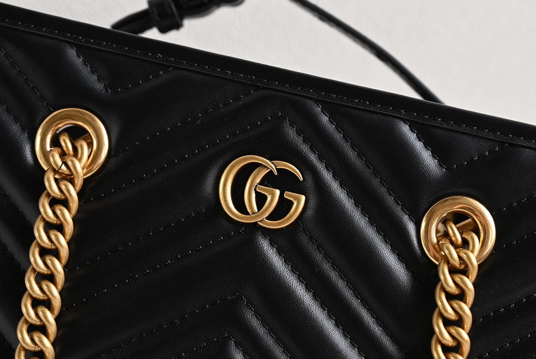 GUCCI Marmont GG Small Tote Black