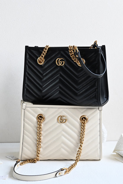 GUCCI Marmont GG Small Tote Black