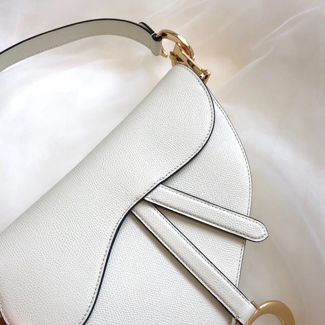 D Saddle Bag White