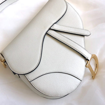 D Saddle Bag White